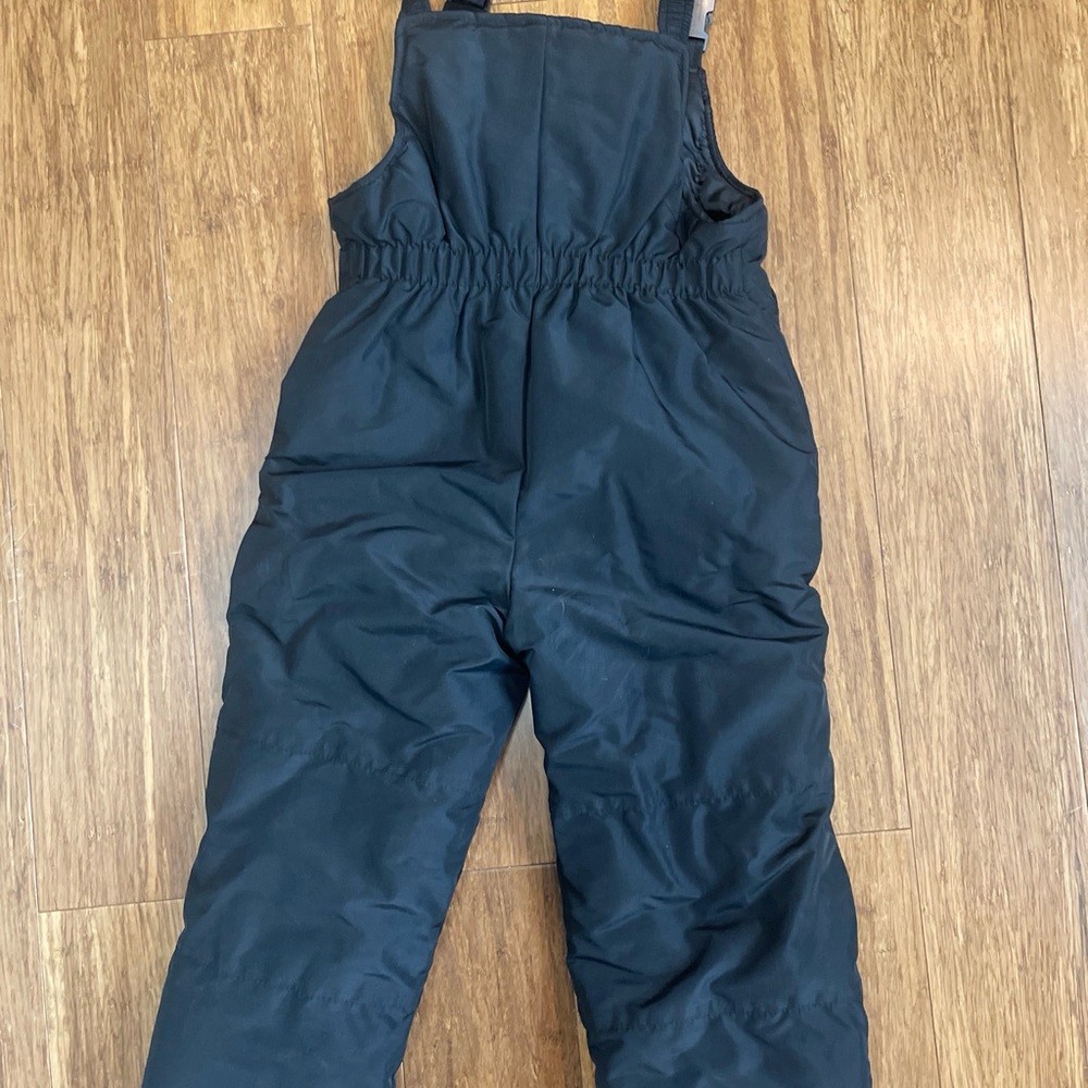 Unisex kids black ski bib